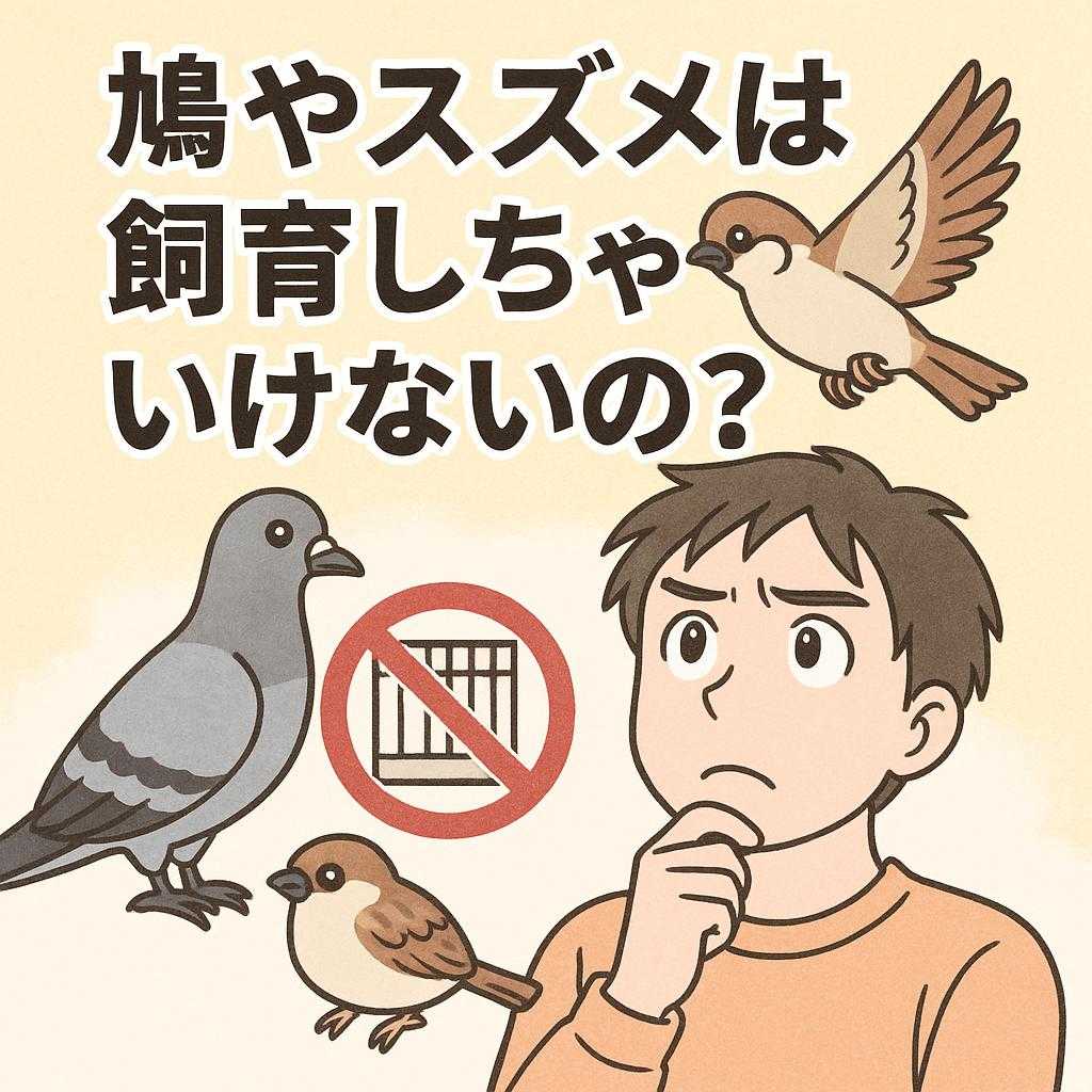鳩やスズメは飼育しちゃいけないの？