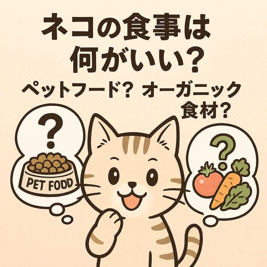ネコ食事は何がいい？ペットフード？オーガニック食材？