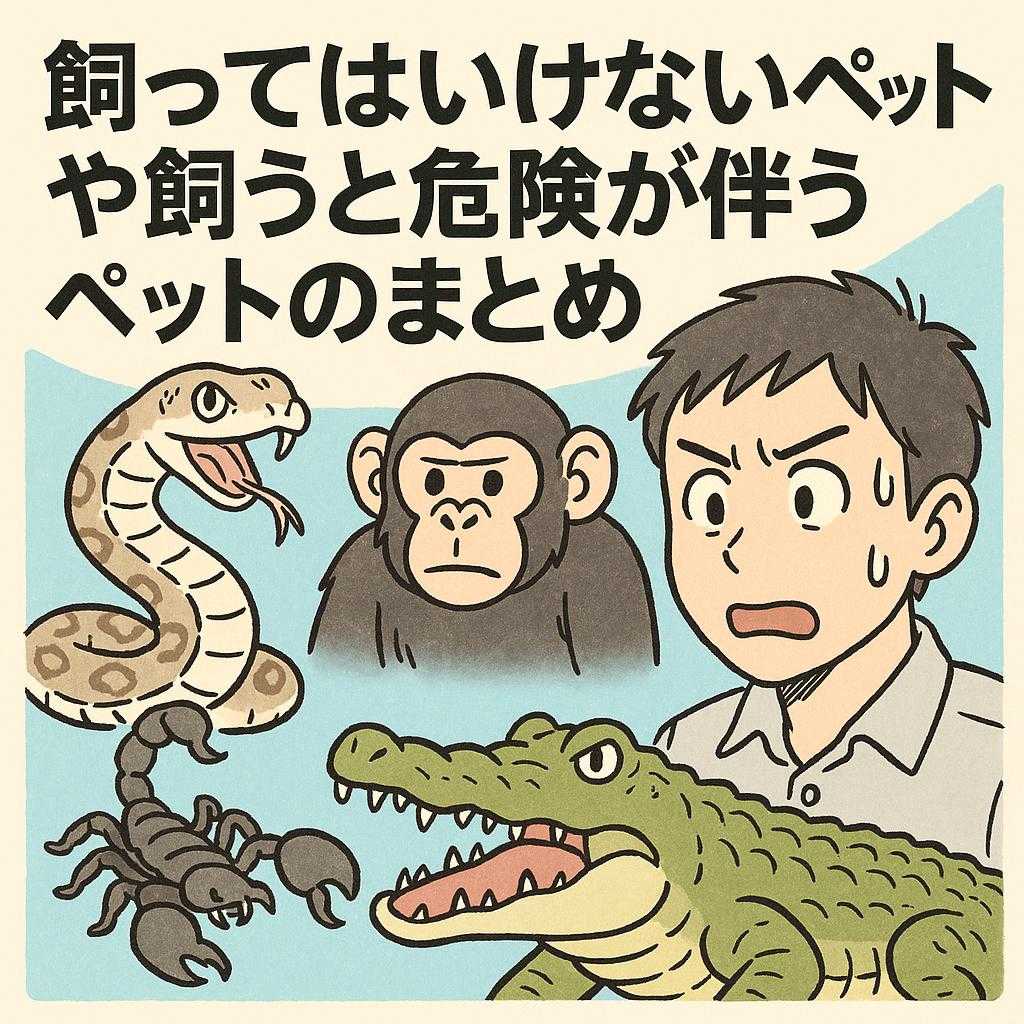 飼ってはいけないペットや飼うと危険が伴うペットのまとめ