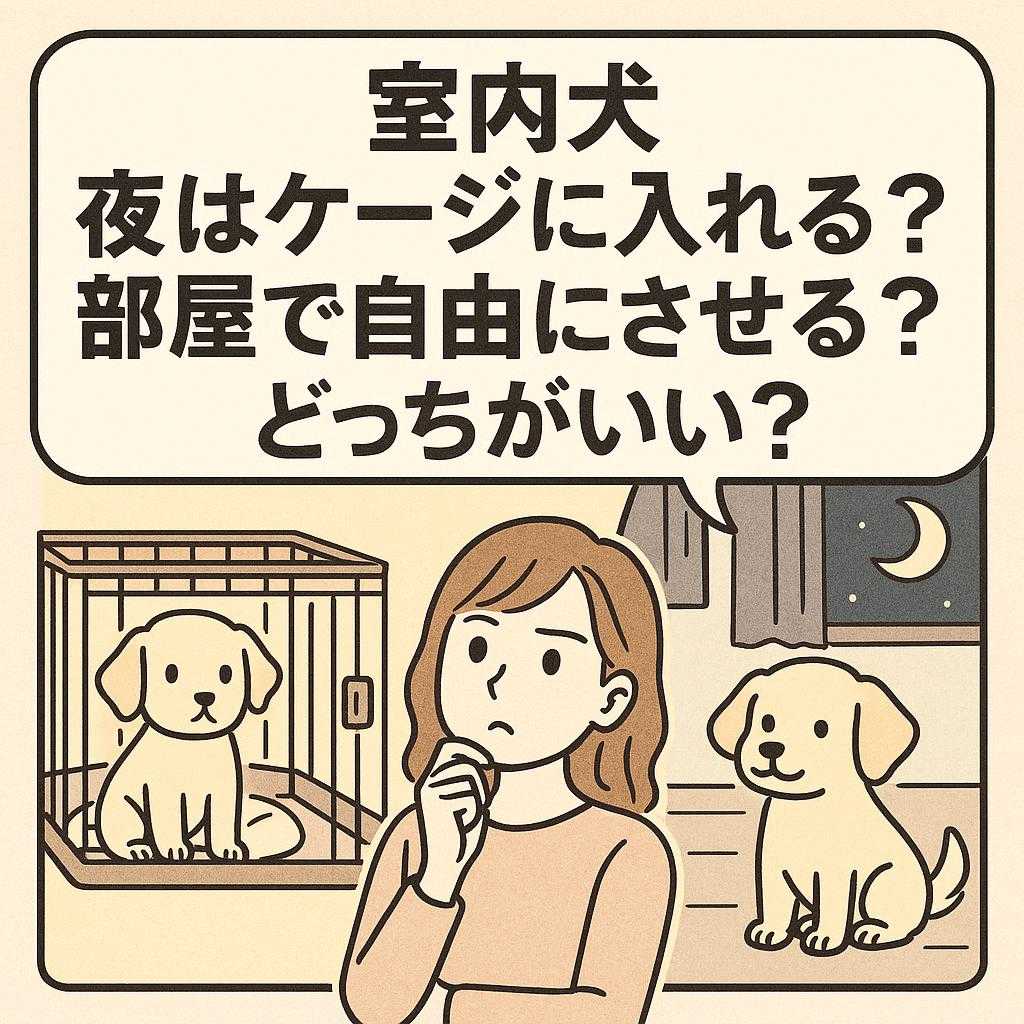 室内犬　夜はケージに入れる？部屋で自由にさせる？どっちがいい？