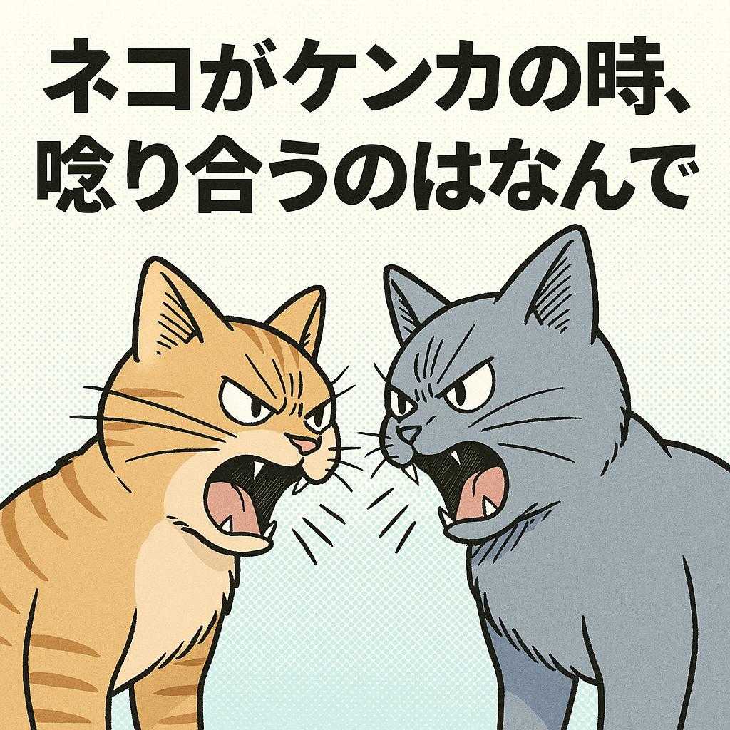 ネコがケンカの時、唸り合うのはなんで？