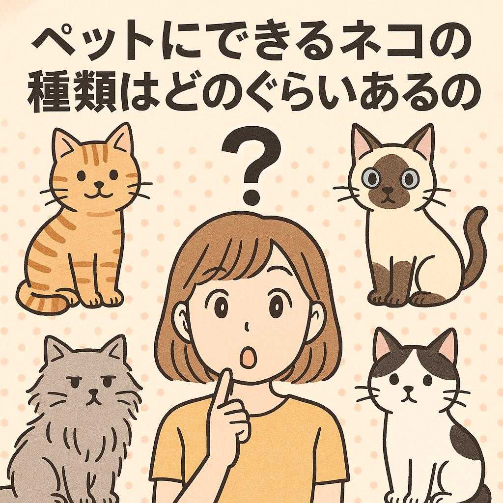 ペットにできるネコの種類はどのぐらいあるの？