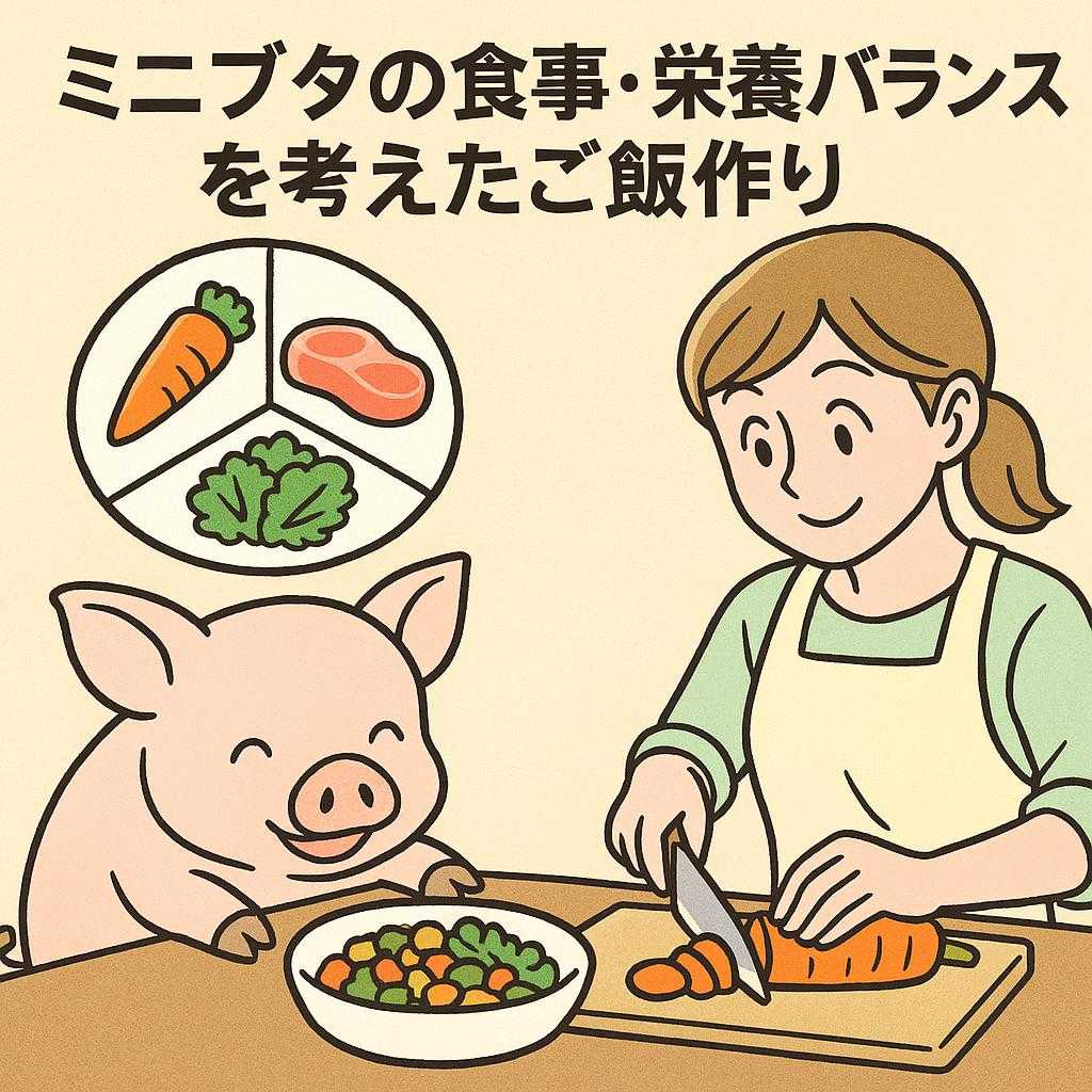 ミニブタの食事・栄養バランスを考えたご飯作り