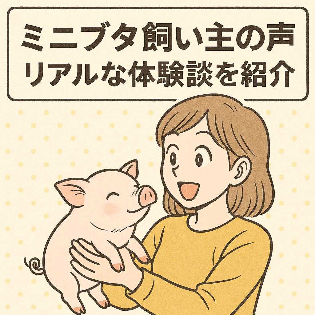ミニブタ飼い主の声・リアルな体験談を紹介
