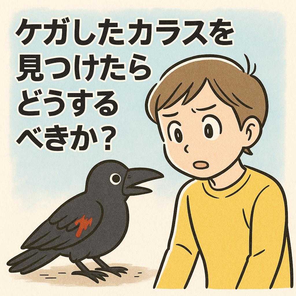 ケガしたカラスを見つけたらどうするべきか？