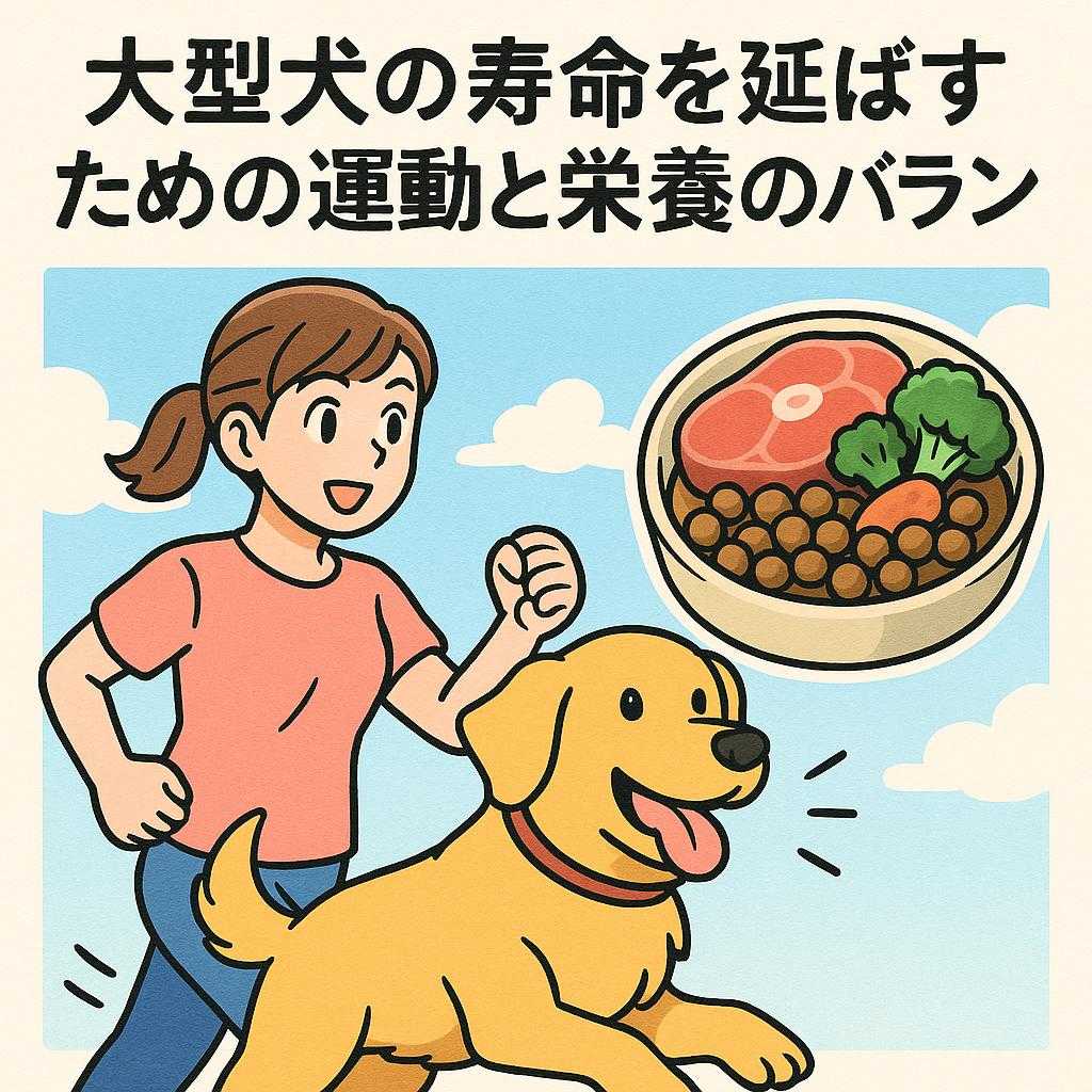大型犬の寿命を延ばすための運動と栄養のバランス