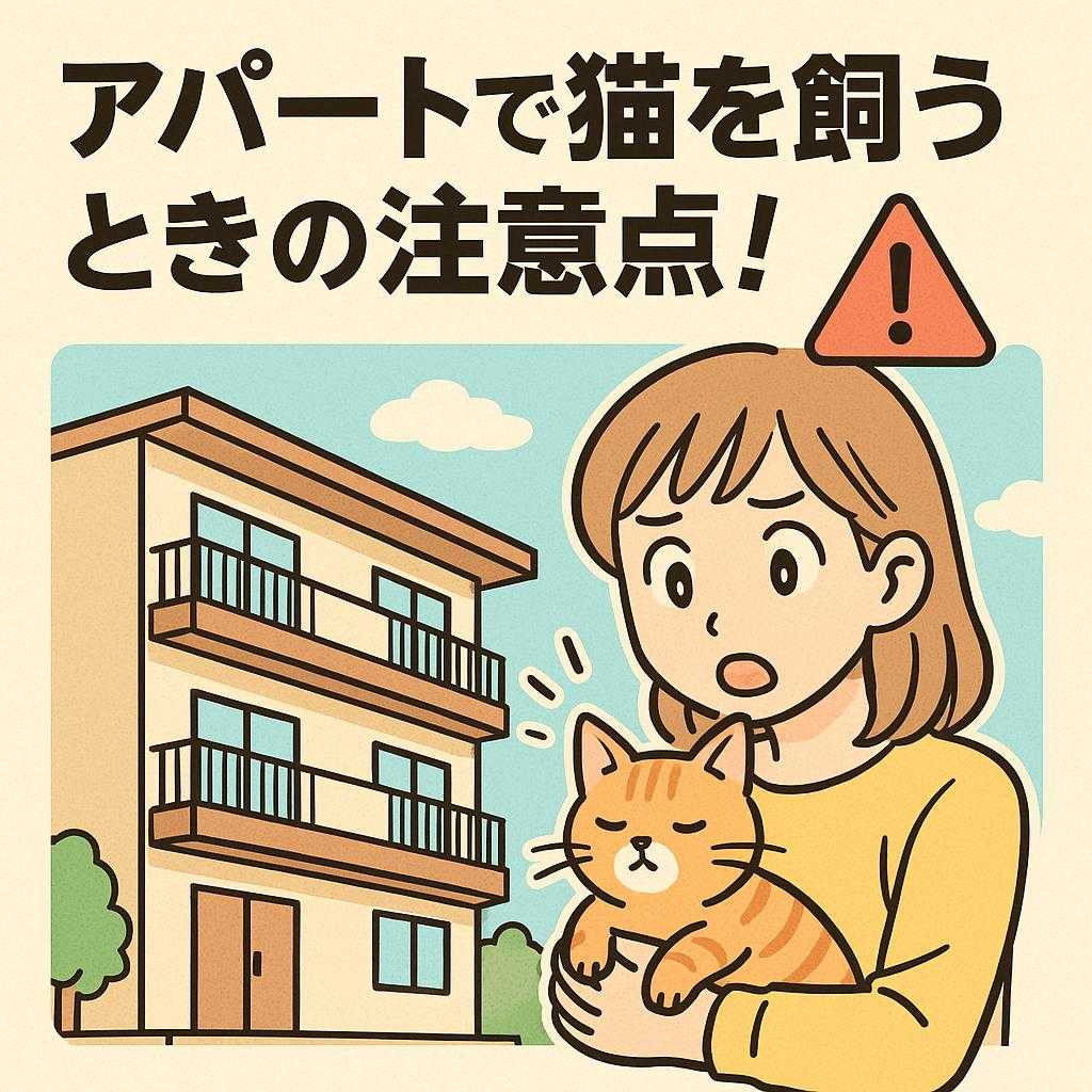 アパートで猫を飼うときの注意点!